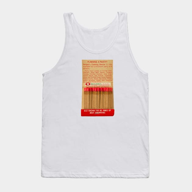 Inside Switzer's Matchbook Cover Tank Top by ninasilver